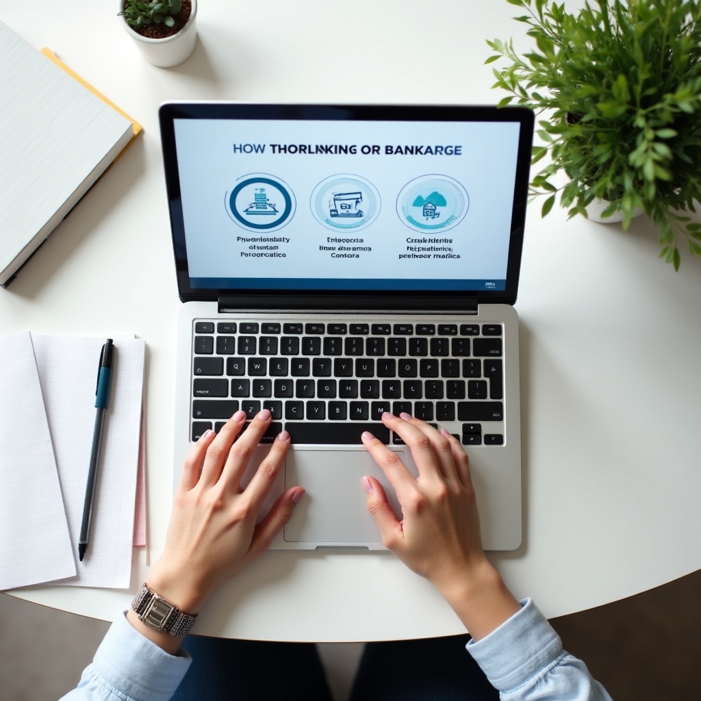 Online webinar session on banking basics with presentation slides